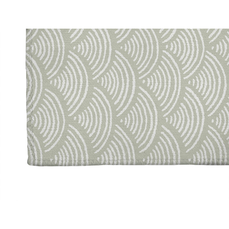 Rolling Waves Non-Slip Outdoor Rug, Runner 2'6" x 8'