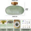 Plafonnier semi-encastré de style Mid-Century moderne, luminaire de cuisine avec abat-jour en verre, plafonnier rétro près du vestibule pour la salle de bain du couloir (abat-jour vert)