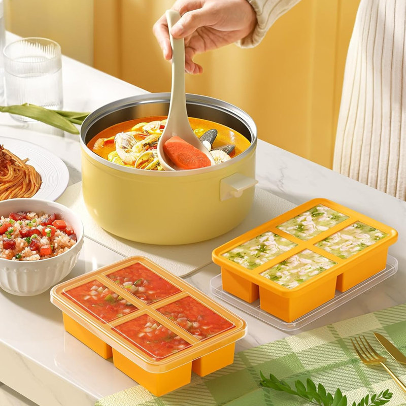 Plateaux de congélation en silicone avec couvercle