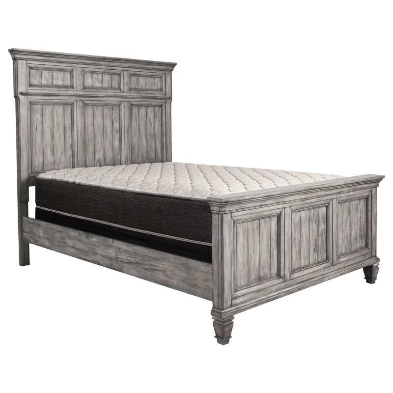 Carmya Panel Bed, King, Gray