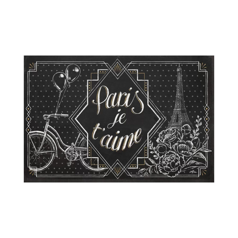 Vive Paris III by Janelle  - Wrapped Canvas Typography, 66.04 cm H x 45.72 cm W x 1.91 cm D