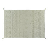 Tribu Cotton Southwestern Area Rug in Olive