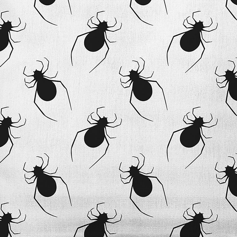 Coussin décoratif carré Spider, 16 po x 16 po, Blanc