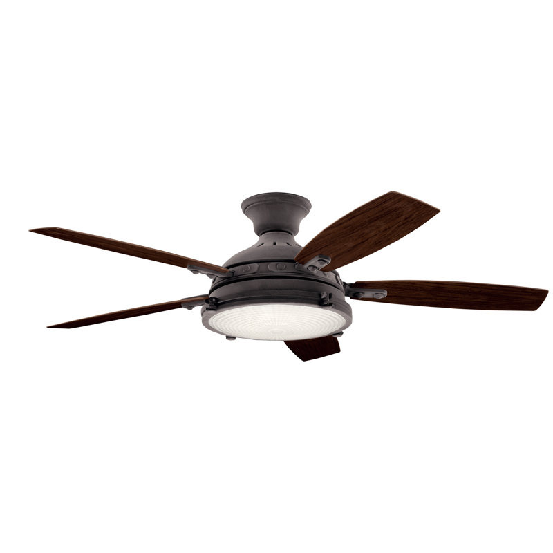 Ventilateur à DEL Huttonsville de 52 pouces Hatteras Bay, Zinc patiné