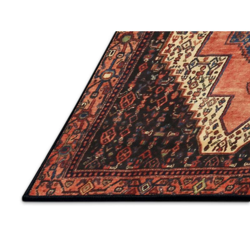 Tapis oriental noir / ivoire, Rectangle 8 pi x 10 pi