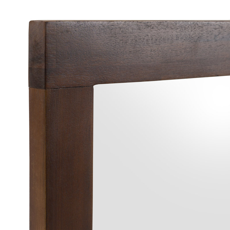 Boushra Rectangle Mirror, Dark Walnut