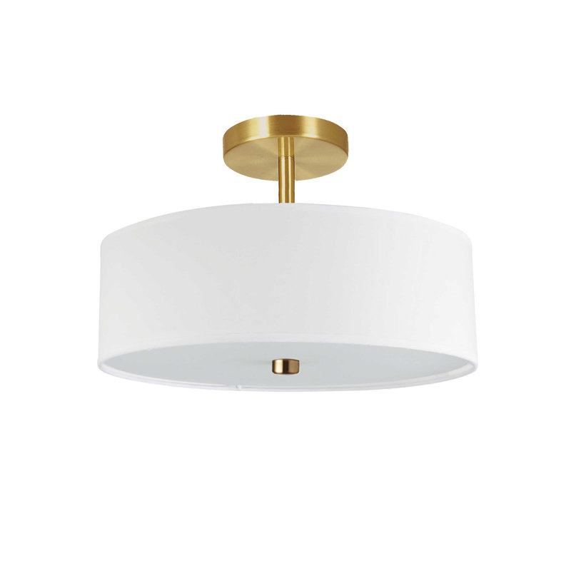 Tess Semi Flush Mount, White