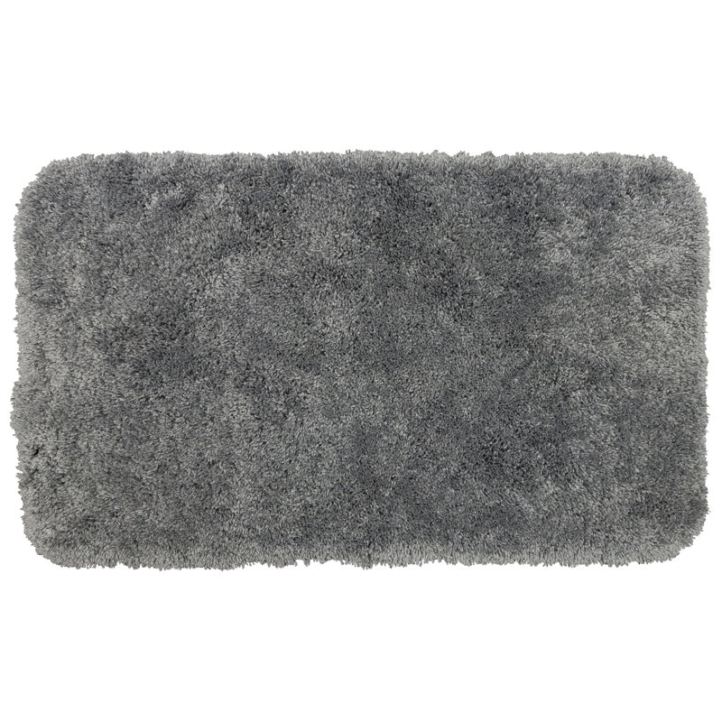 Pirates Well Washable Non-Slip Stain/Fade Resistant Solid Rectangle Bath Mat, 20" W x 34" L, Charcoal