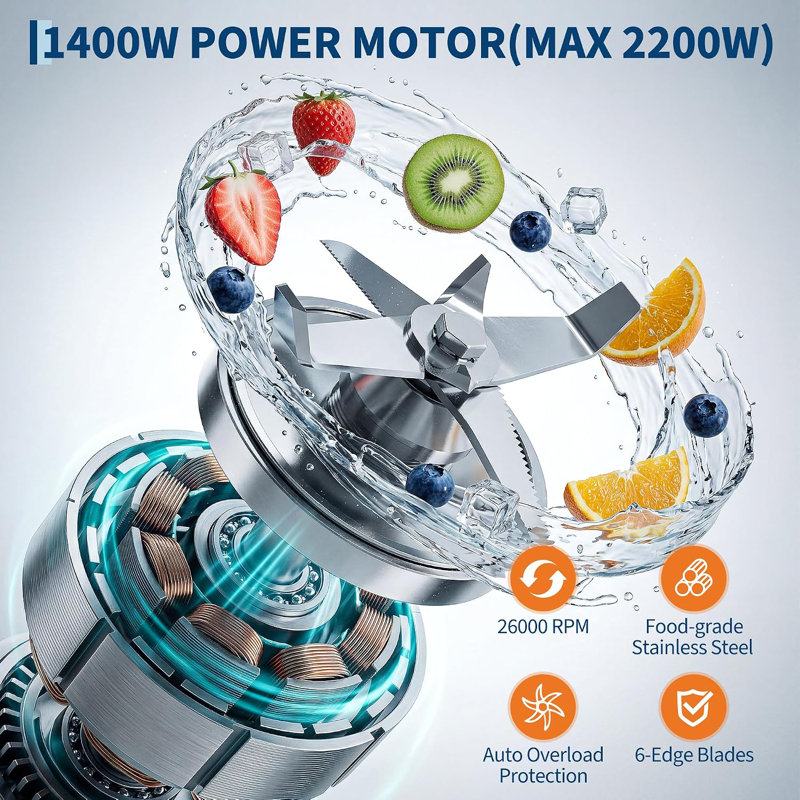 68oz Commercial Blender, Knob Control, 9 Speed Adjust