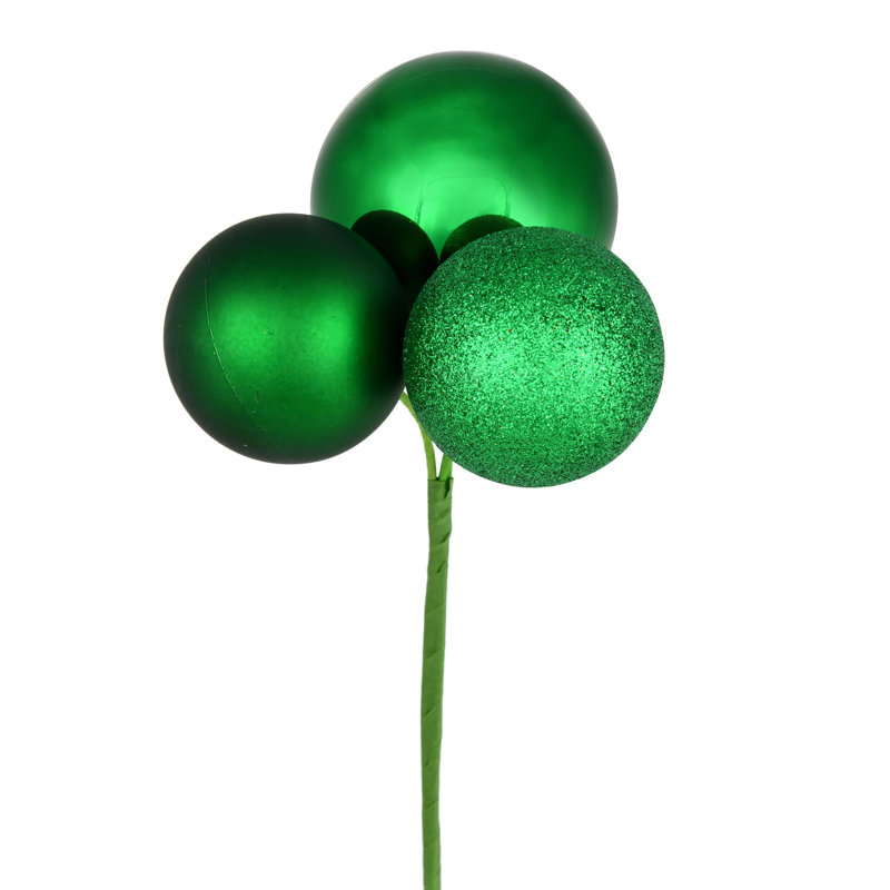 Ornement en forme de boule 18 po Vickerman, 4 par sac, Vert