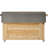 Wood Kitchen Island with Stainless Steel Top-1805535269