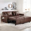 2 Seater Faux Leather Sofa Bed