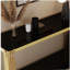 Console supérieure et inférieure en verre trempé à double couche et cadre en acier inoxydable à finition miroir-596415469-596415467