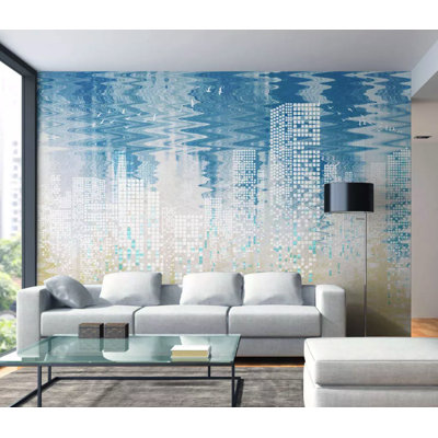 Geometric Cityscape Nordic Scandinavian Removable Wallpaper