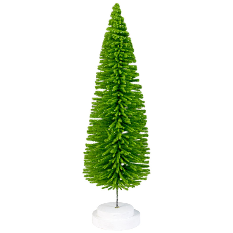 Mini-sapin de Noël artificiel avec brosse à bouteille, 14 po, vert fougère