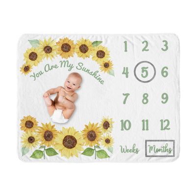 Couverture pour bébé en molleton Sunflower