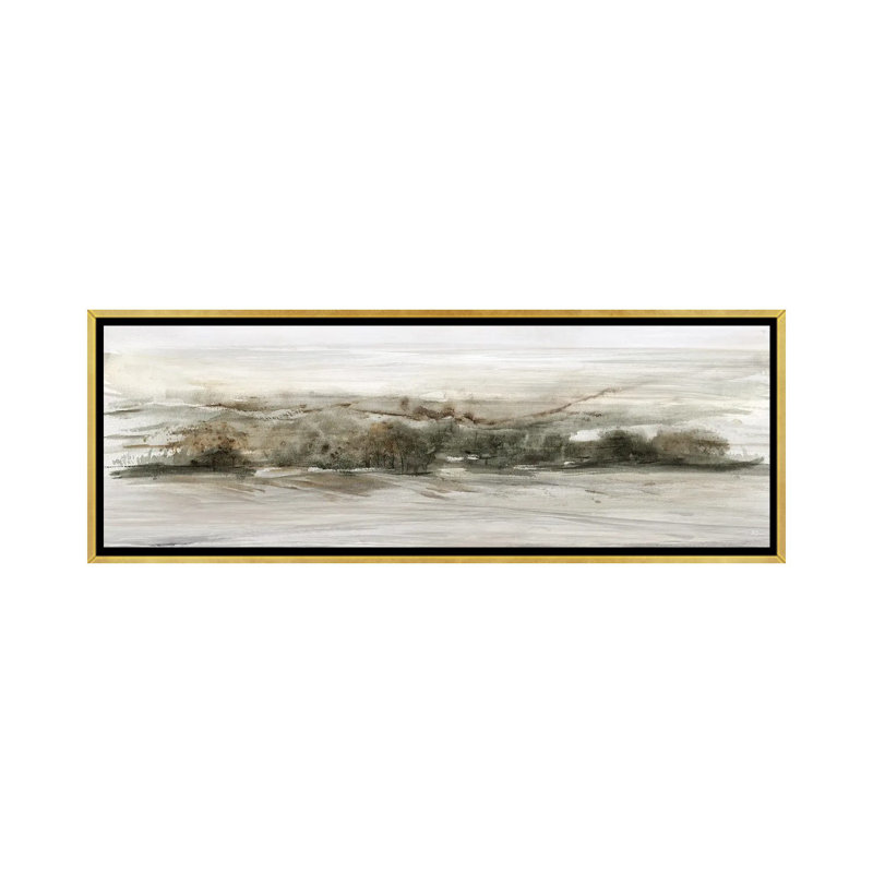 Beech Mountain Rise - reproduction d'art murale encadrée, H 12 po x l 36 po, Reproduction encadrée sans passe-partout, Doré