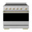 ZLINE Autograph 36 in. Marino Induction Range with 5 Element Cooktop and Champagne Bronze Accents