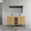 Meuble-lavabo autoportant avec lavabo double en résine
