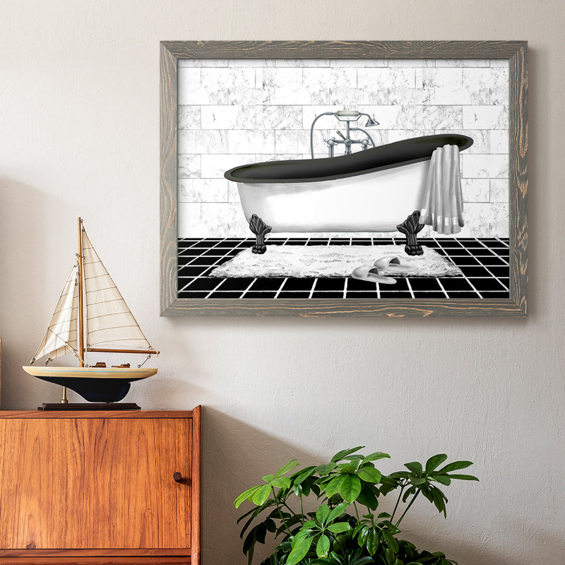 " Modern Bath II ", Gray, 26" H x 38" W