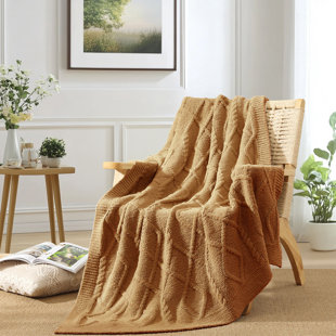 Feather Throw Blanket-Diamond pattern