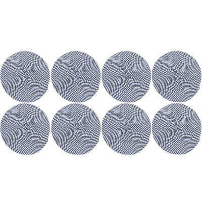 Polyester Round 8 Piece Trivet Set