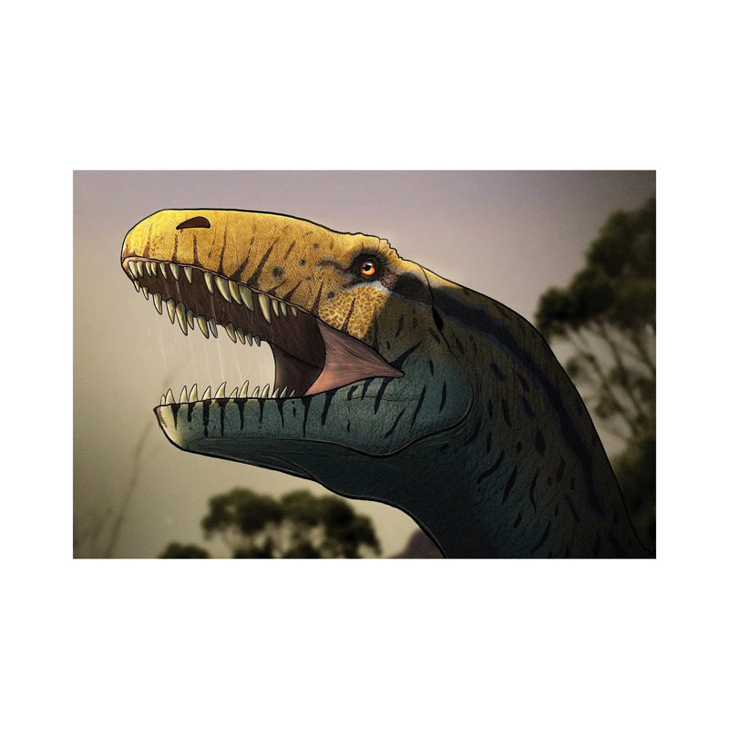 Portrait Of A Megalosaurus Dinosaur. by Paulo Leite Da Silva - Wrapped Canvas Print, 101.6 cm H x 66.04 cm W x 1.91 cm D