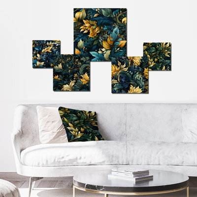 Humphrey - Ensemble de 5 décorations murales florales