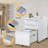 3-Drawer Metal Filing Cabinet with Lock, Mobile Under-Desk Rolling Storage for Home Office-1454690455