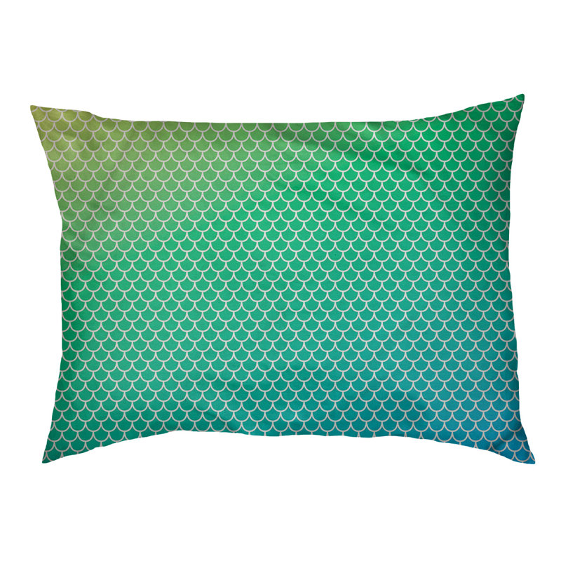 Coussin d'extérieur Campion, Grand (l 42,5 po x P 32,5 po x H 14 po), Jaune/Vert/Bleu