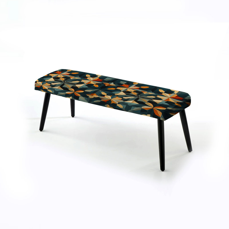 Banc rembourré géométrique Classic Elegance