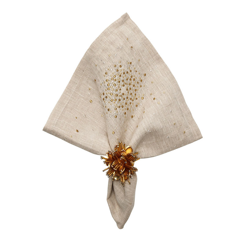 Starburst Napkin Ring, Gold