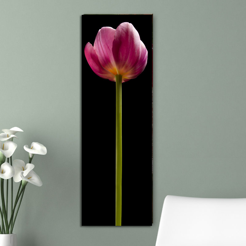 Grande tulipe pourpre-reproduction de photo sur toile tendue, H 36 po x l 12 po x P 1,5 po