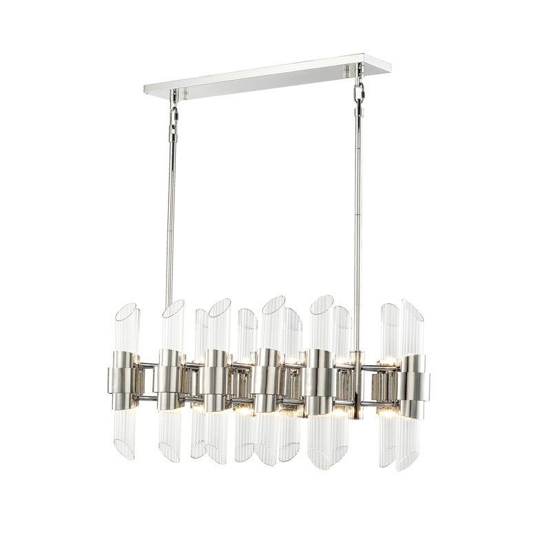Pillar 24 Light Chandelier, Chrome