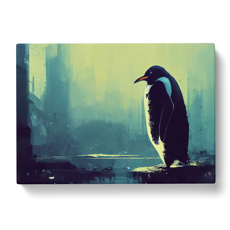 Penguin Art Painting - Wrapped Canvas Painting, 35cm H x 50cm W x 3cm D