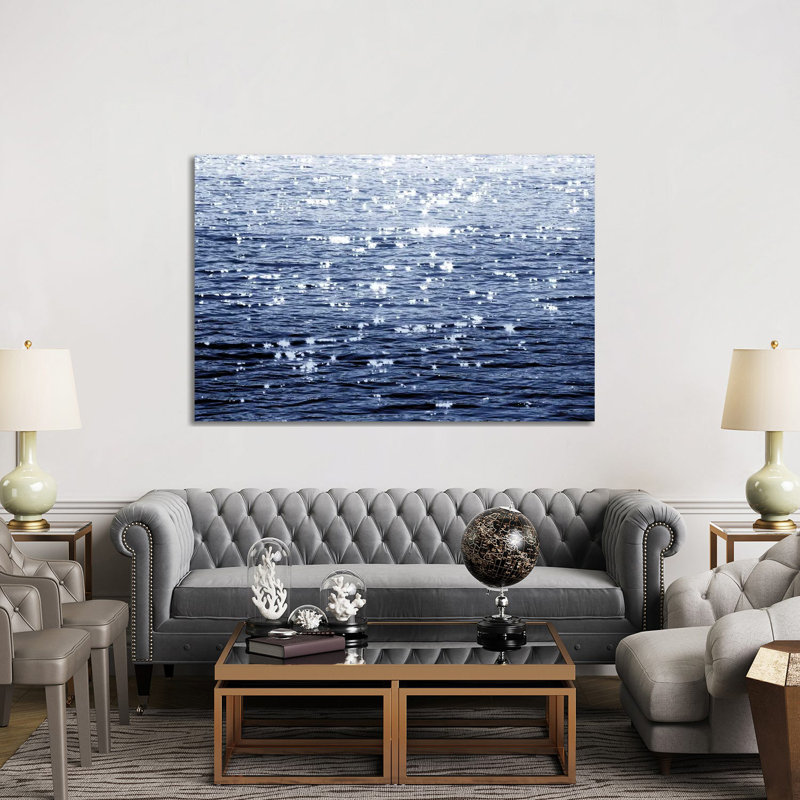 Sunlit Sea Indigo by Maggie Olsen - Wrapped Canvas Print, 152.5 cm H x 101.5 cm W