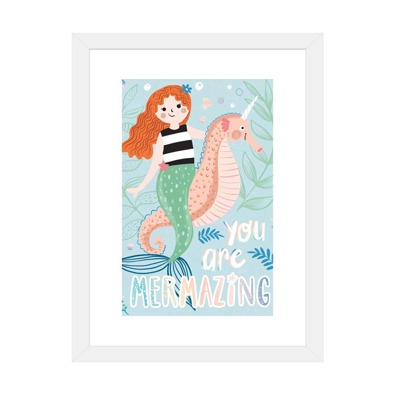 «Fairy Tale Fun» par Arrolynn Weiderhold - impression d'art graphique, H 24 po x l 16 po x P 1 po, Papier encadré blanc
