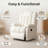 39" Manual Rocker Recliner, 110-160° Ergonomic PU Chair w/ Side Pocket & Extending Footrest-720933003