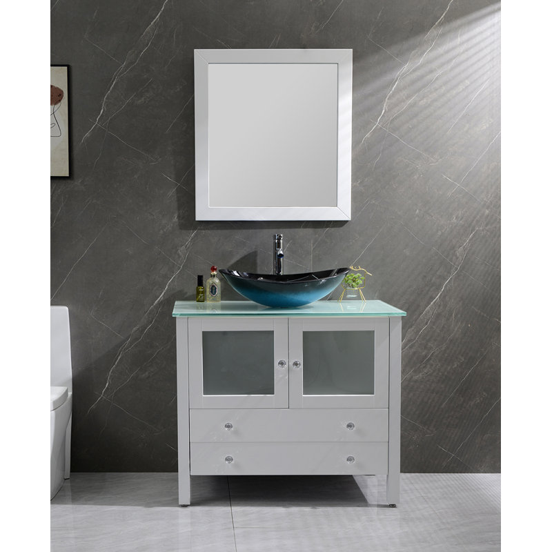 Ensemble de meuble-lavabo simple 36 po Avebury, Blanc