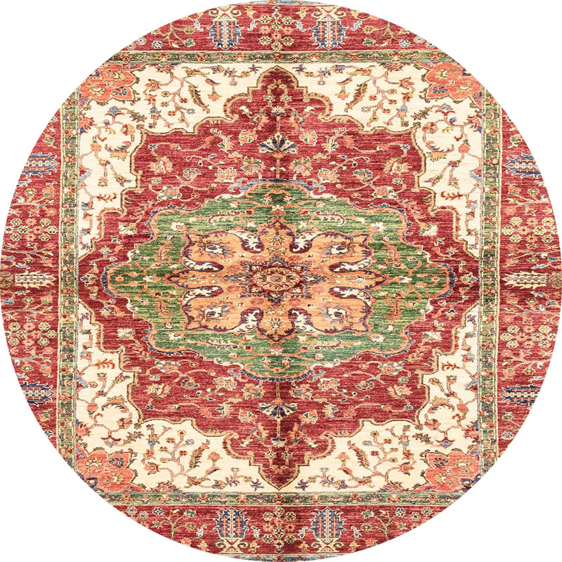Tapis abstrait moderne 3247, Rond 7 pi