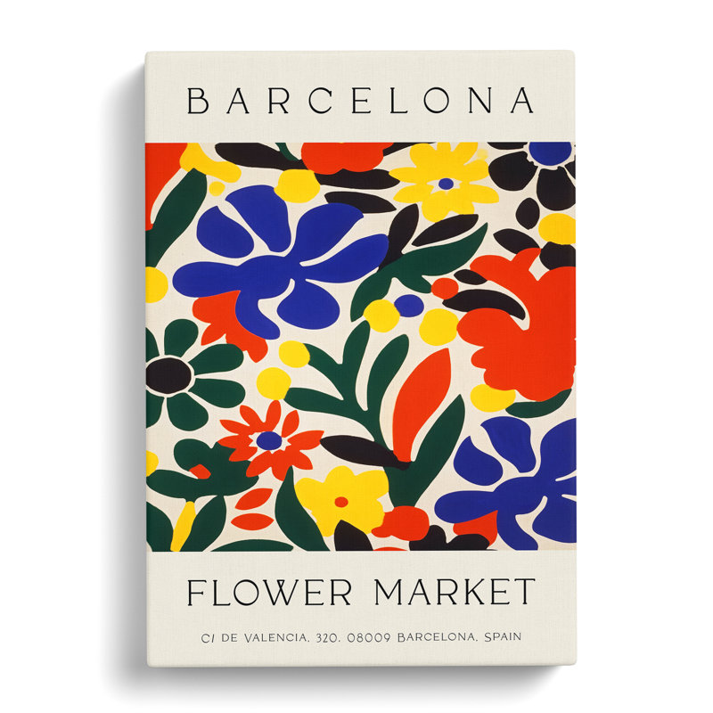 Flower Market Exhibition Barcelona No.2 - Wrapped Canvas, 91cm H x 60cm W x 3cm D