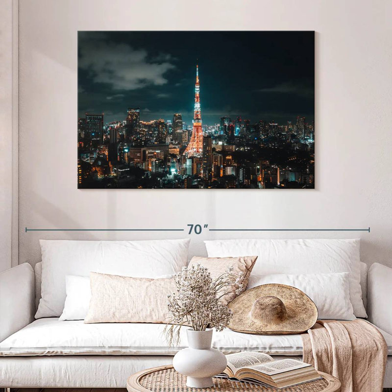 Ravi brillant tour de Tokyo, H 32 po x l 48 po