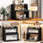 Bread Box For Kitchen Countertop Double Layer Large Corner Bread Box Capacity Bread Storage Bin Black