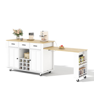 136 cm W Kitchen Island with