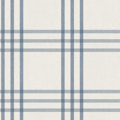 Fletcher Blue Plaid Wallpaper