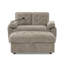 Canapé inclinable moderne double, tissu chenille avec repose-pieds de rangement pour la maison