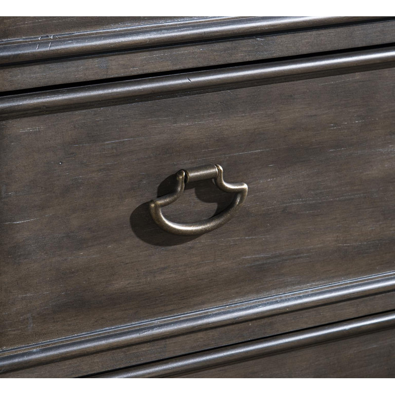 Commode 5 tiroirs Kingston, Brun