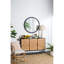 32" Beaded Metal Frame Entryway Mirror, Adds Welcoming Touch Character To Home