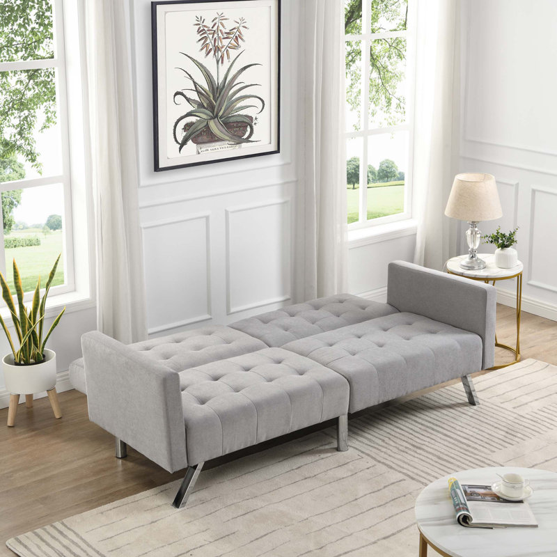 Canapé-lit Canapé-lit convertible gris clair pliable