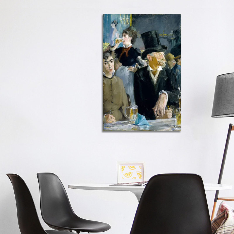 At The Café by Edouard Manet - Wrapped Canvas Painting, 152.5 cm H x 101.5 cm W